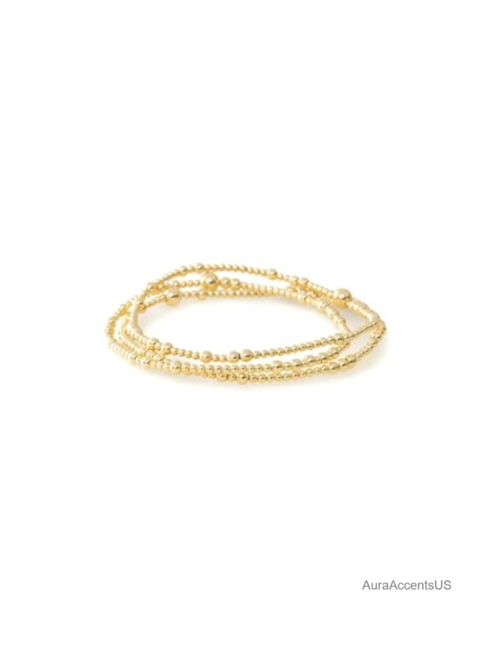 Gold Plated Cross Beaded Bracelet Set for Women Stackable Non Tarnish Stretch